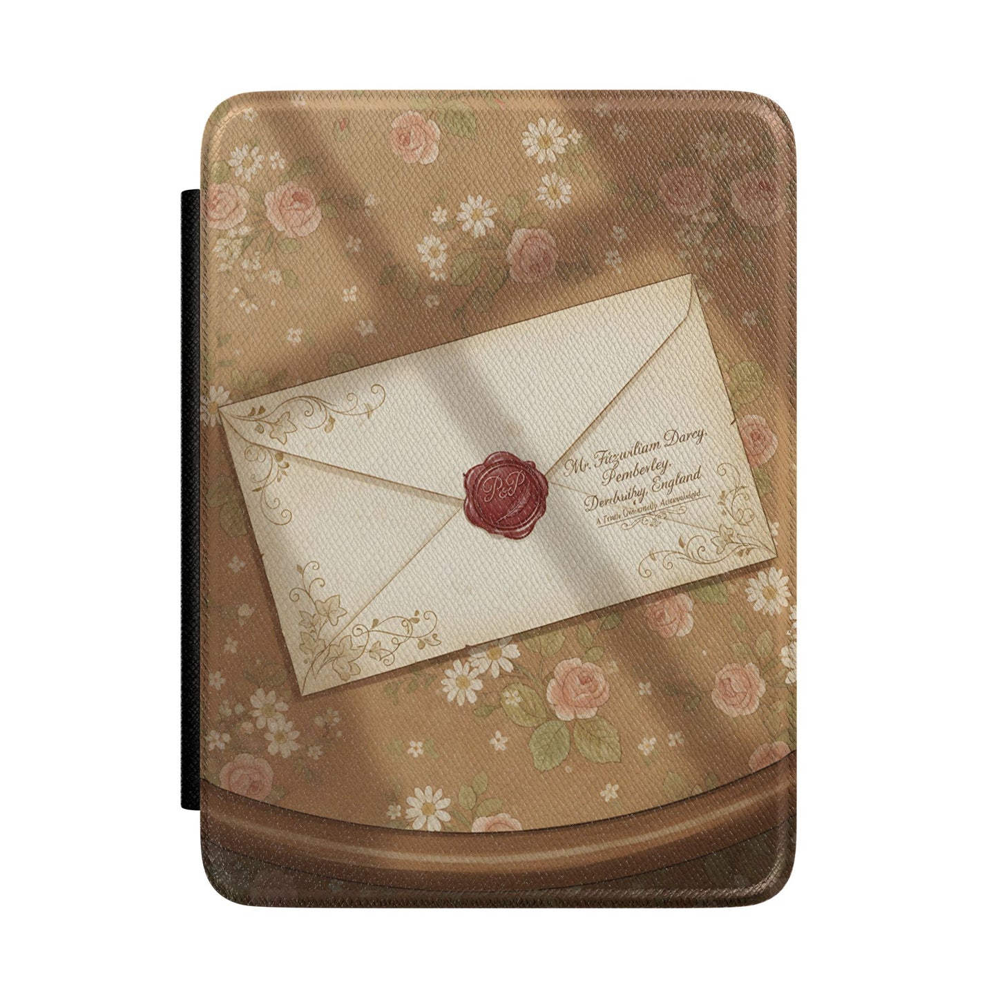 Vintage Love Letter Kindle Case — Floral Wax Seal E-Reader Sleeve