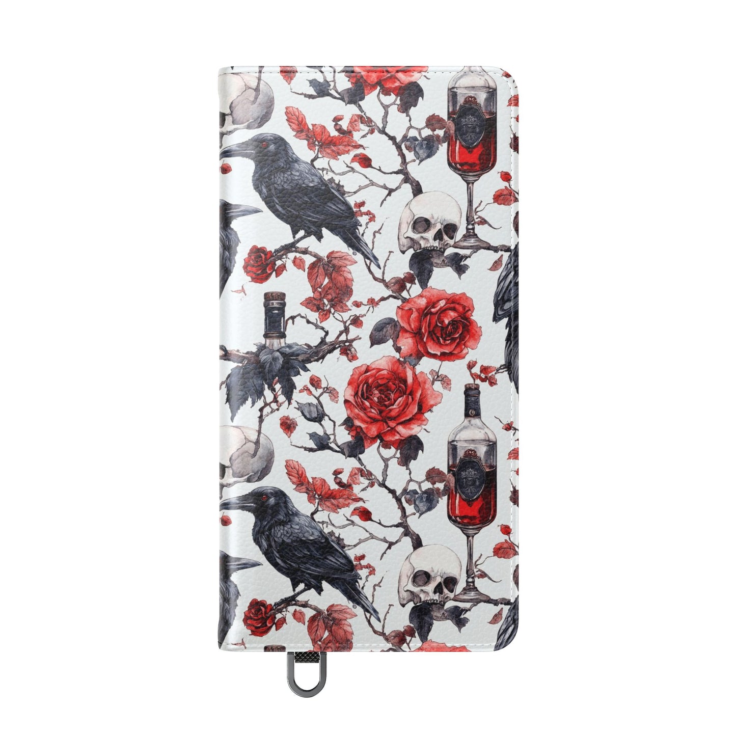 Gothic Raven & Rose Flip Phone Case