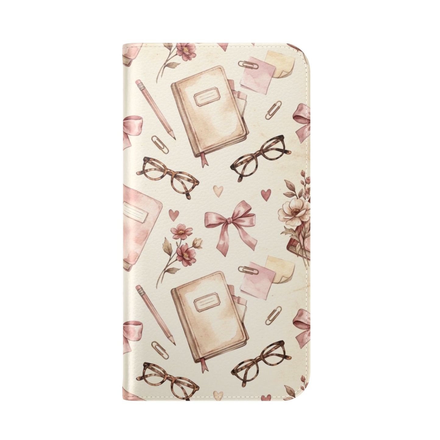 Vintage Tea & Books Flip Phone Case