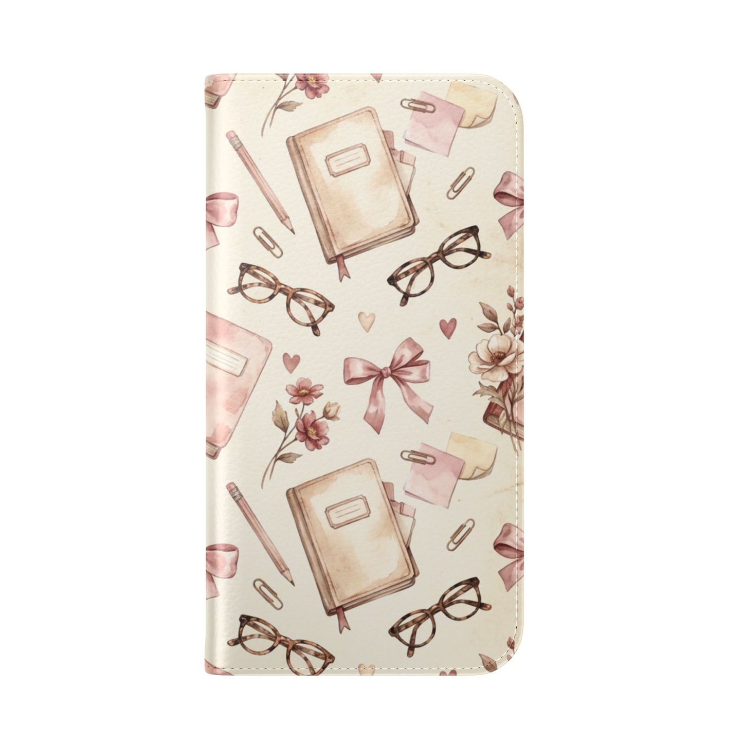 Vintage Tea & Books Flip Phone Case