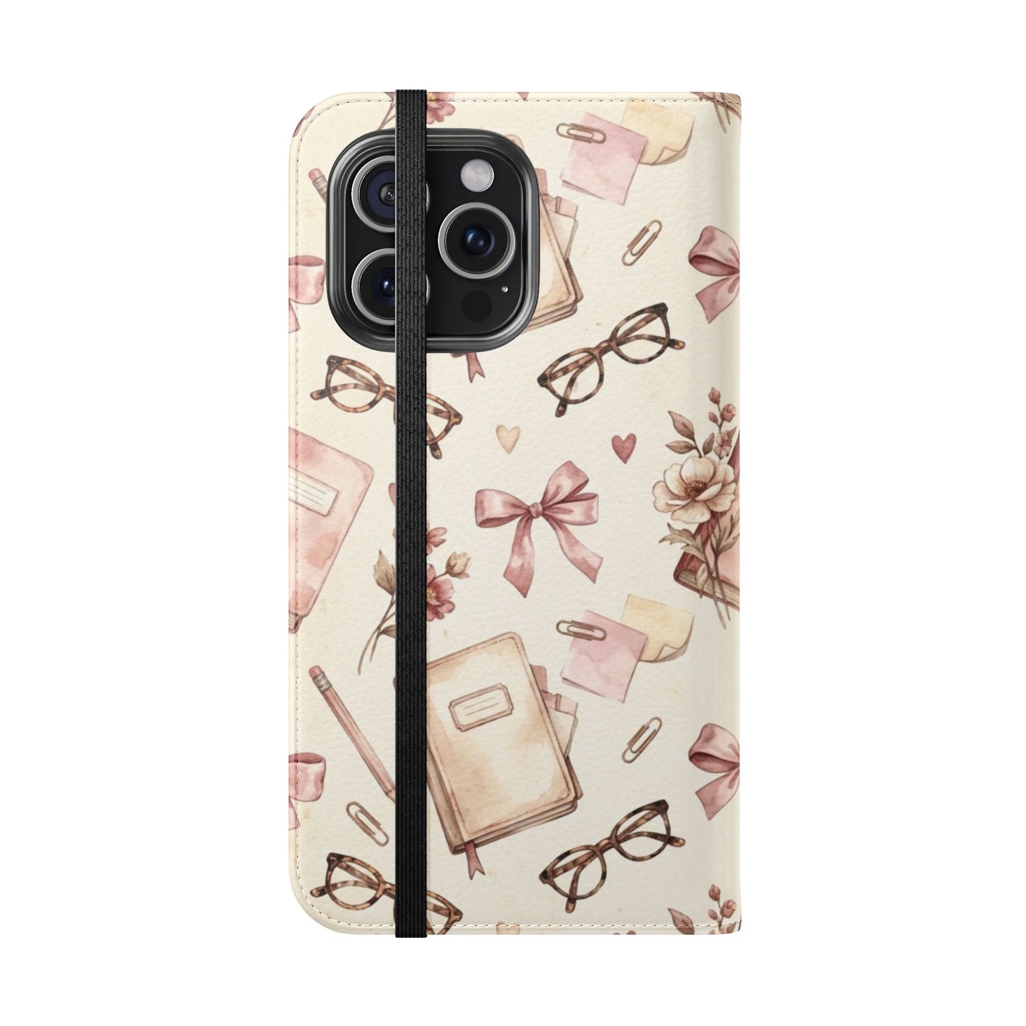 Vintage Tea & Books Flip Phone Case