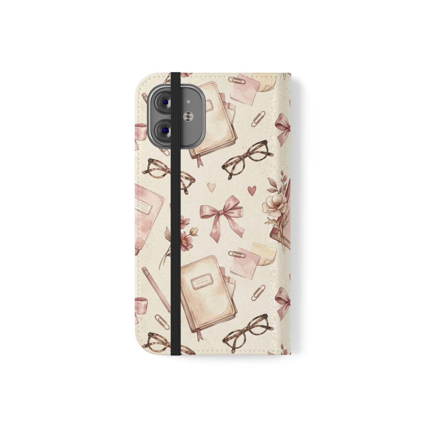 Vintage Tea & Books Flip Phone Case