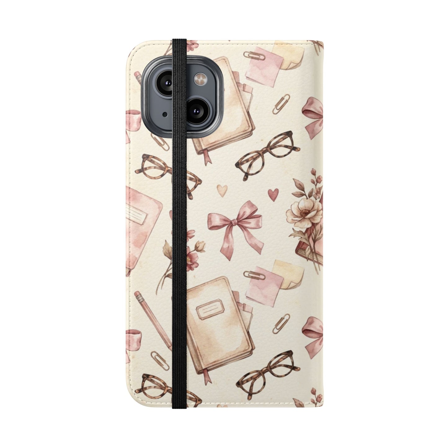 Vintage Tea & Books Flip Phone Case
