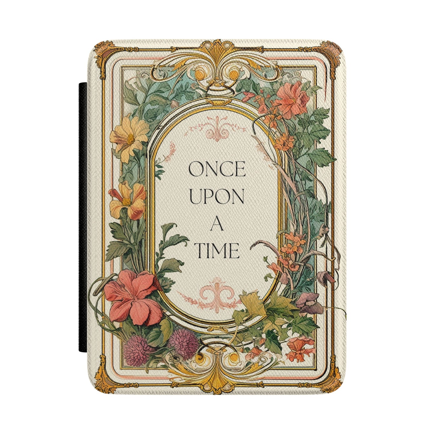 Kindle Case — Vintage Floral "Once Upon a Time" Book Cover