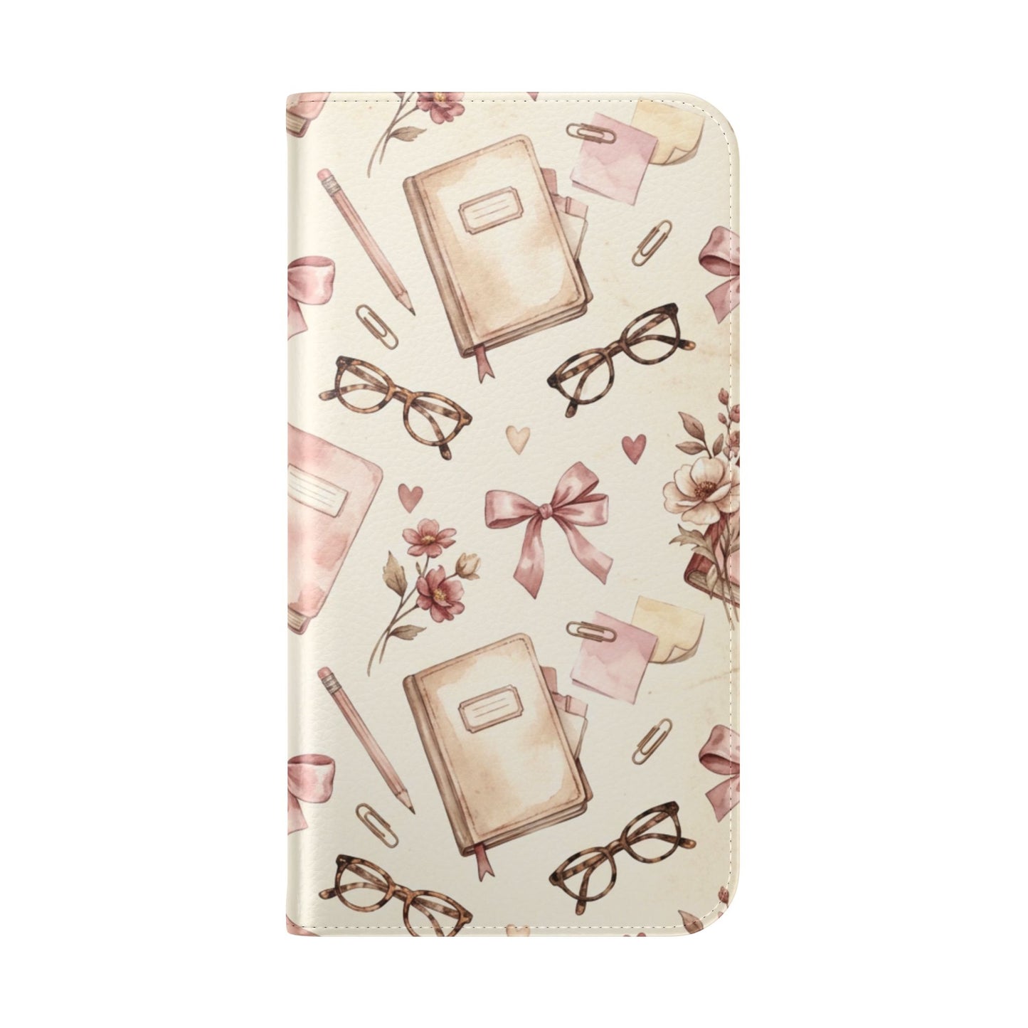 Vintage Tea & Books Flip Phone Case