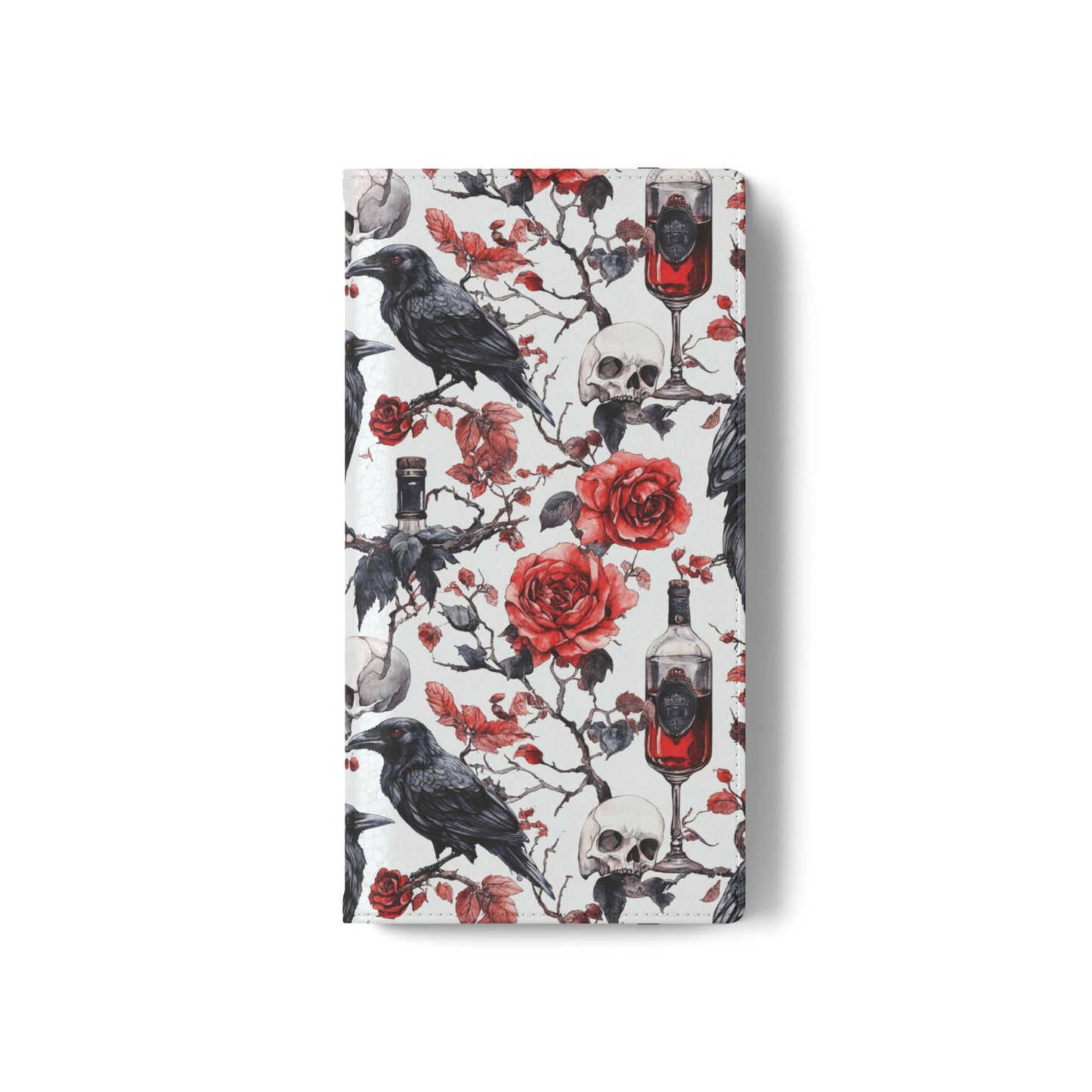 Gothic Raven & Rose Flip Phone Case