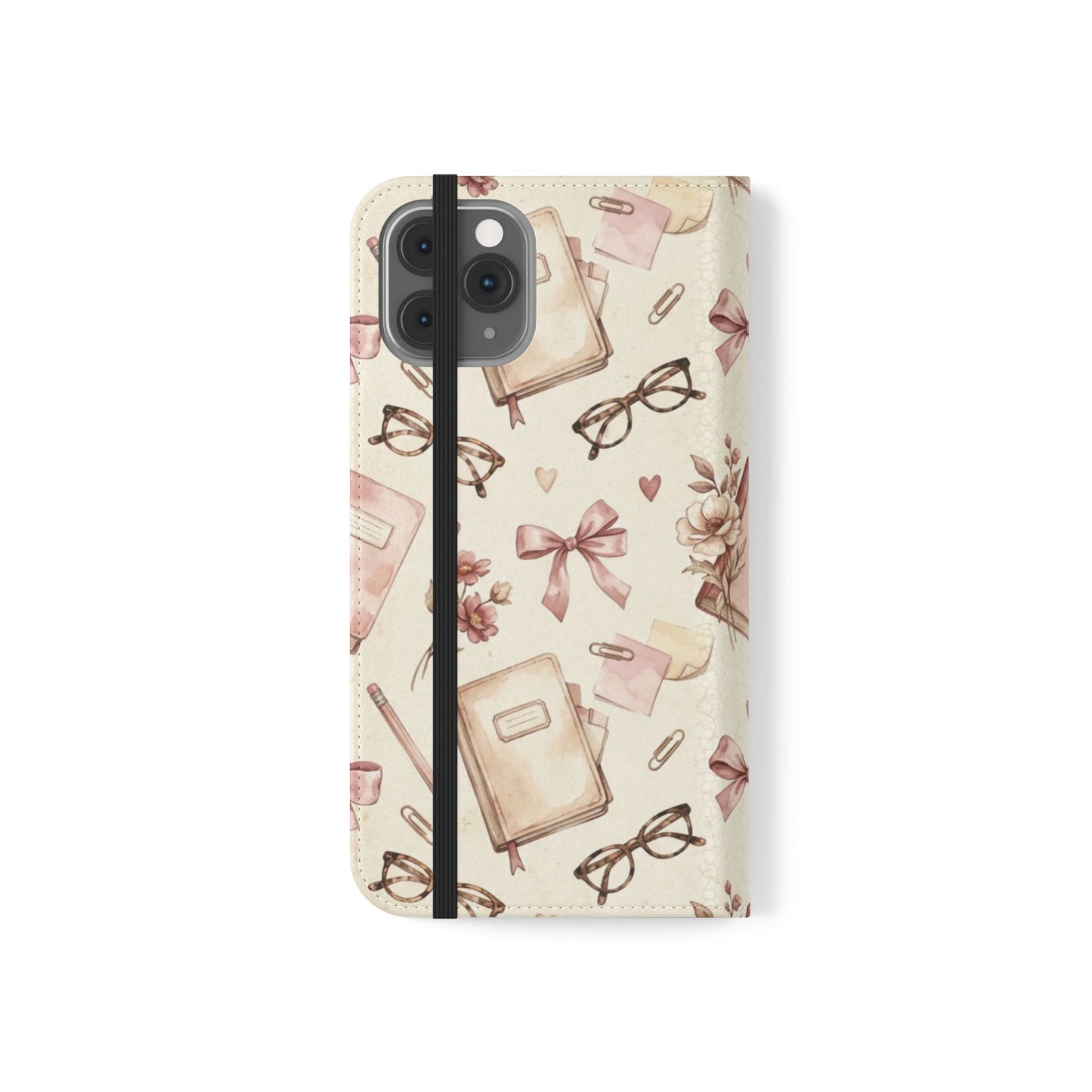 Vintage Tea & Books Flip Phone Case