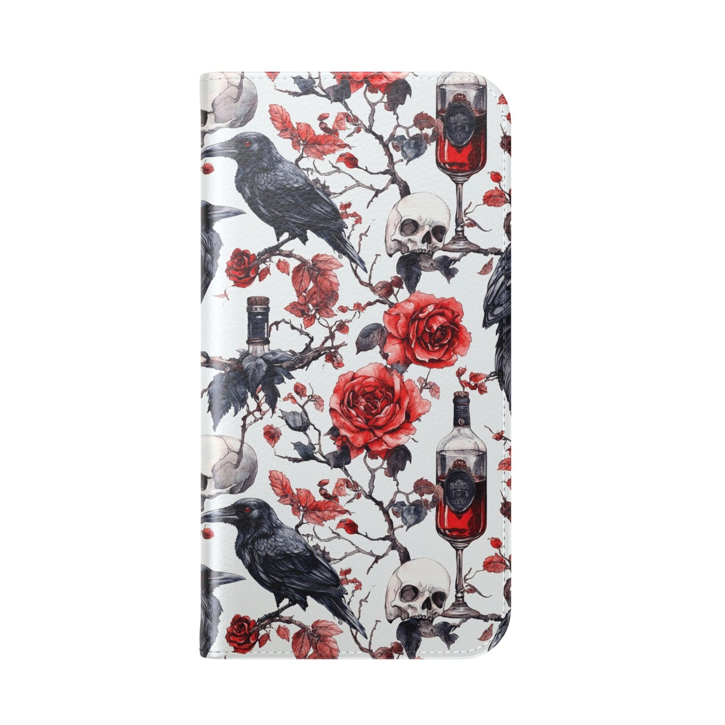 Gothic Raven & Rose Flip Phone Case