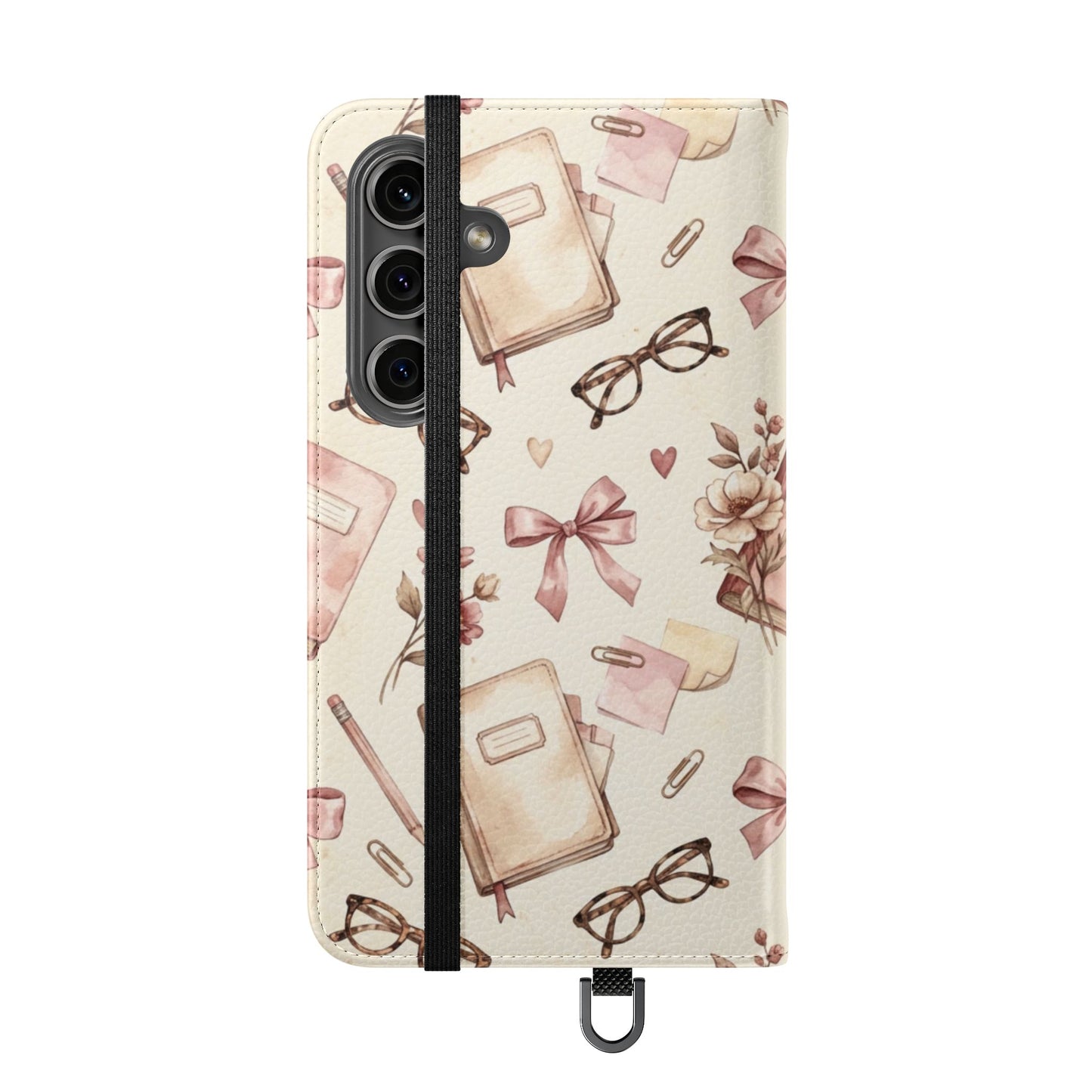 Vintage Tea & Books Flip Phone Case