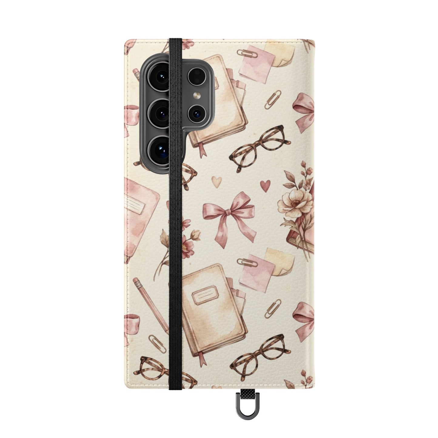 Vintage Tea & Books Flip Phone Case