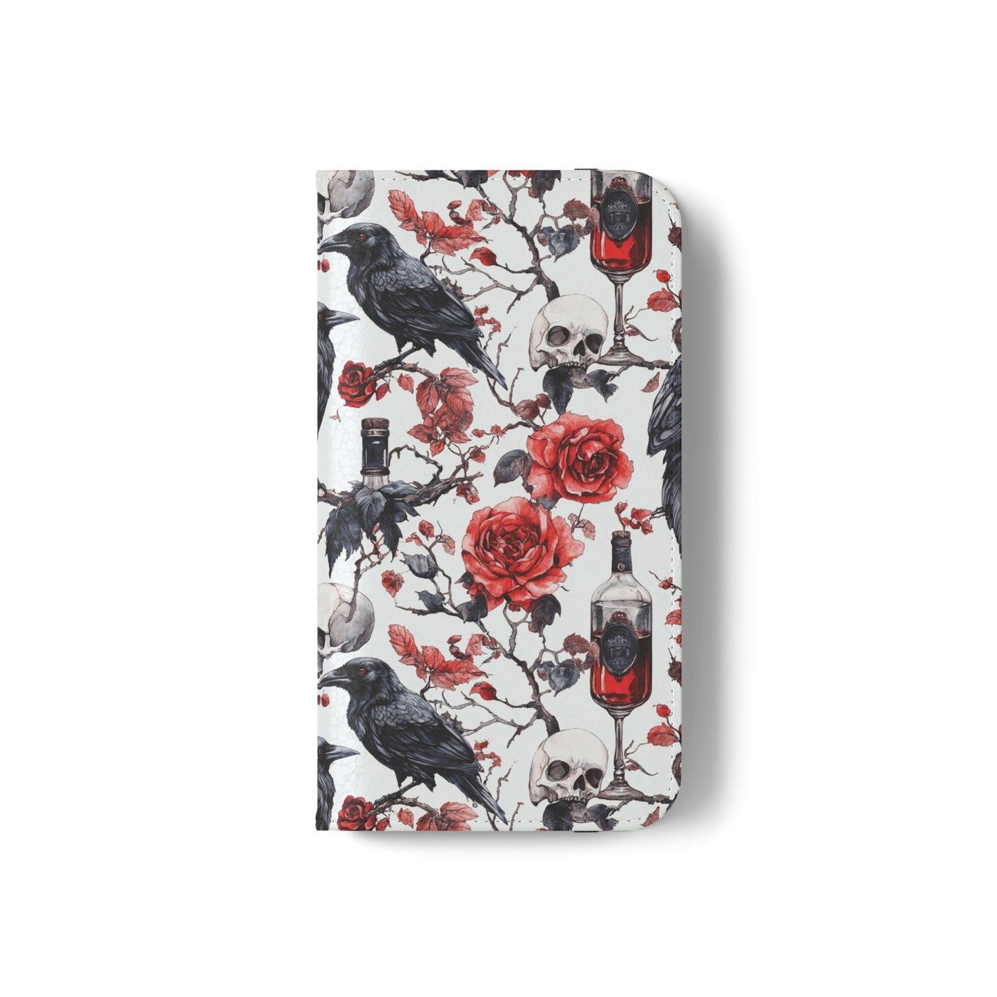 Gothic Raven & Rose Flip Phone Case