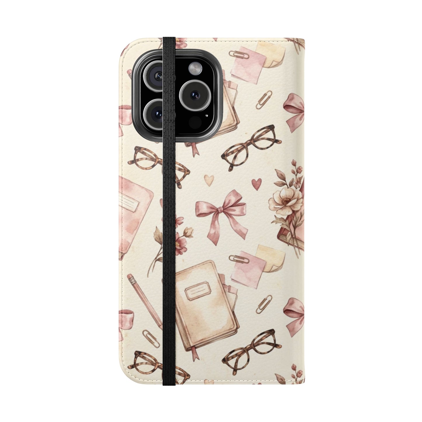 Vintage Tea & Books Flip Phone Case