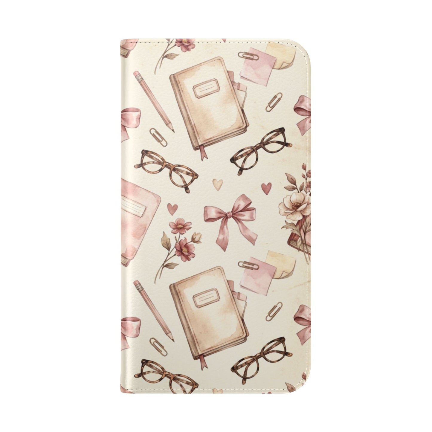 Vintage Tea & Books Flip Phone Case