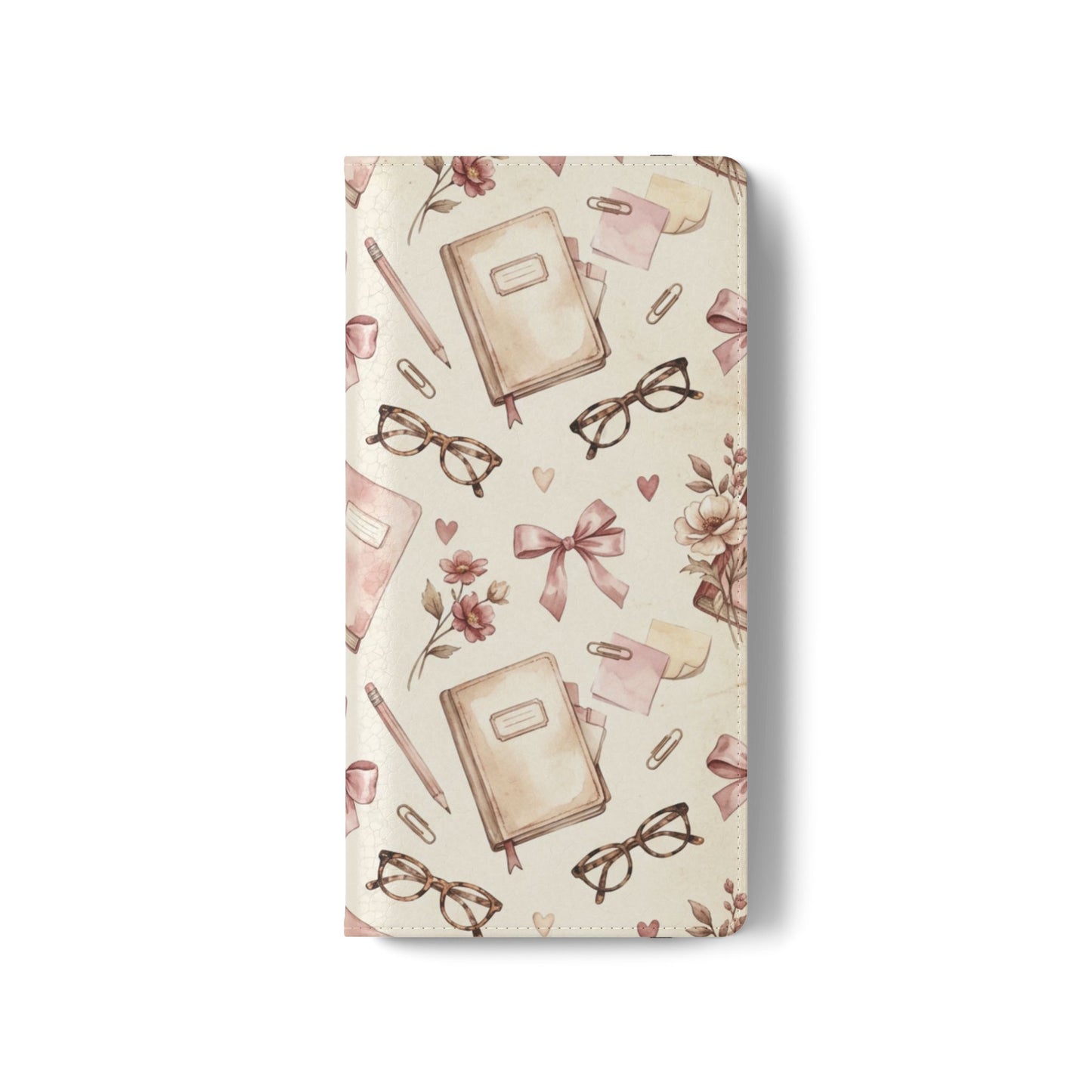 Vintage Tea & Books Flip Phone Case