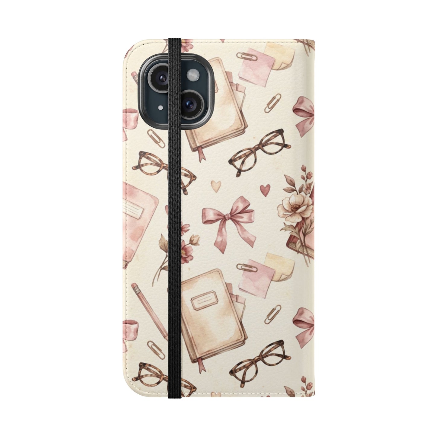 Vintage Tea & Books Flip Phone Case