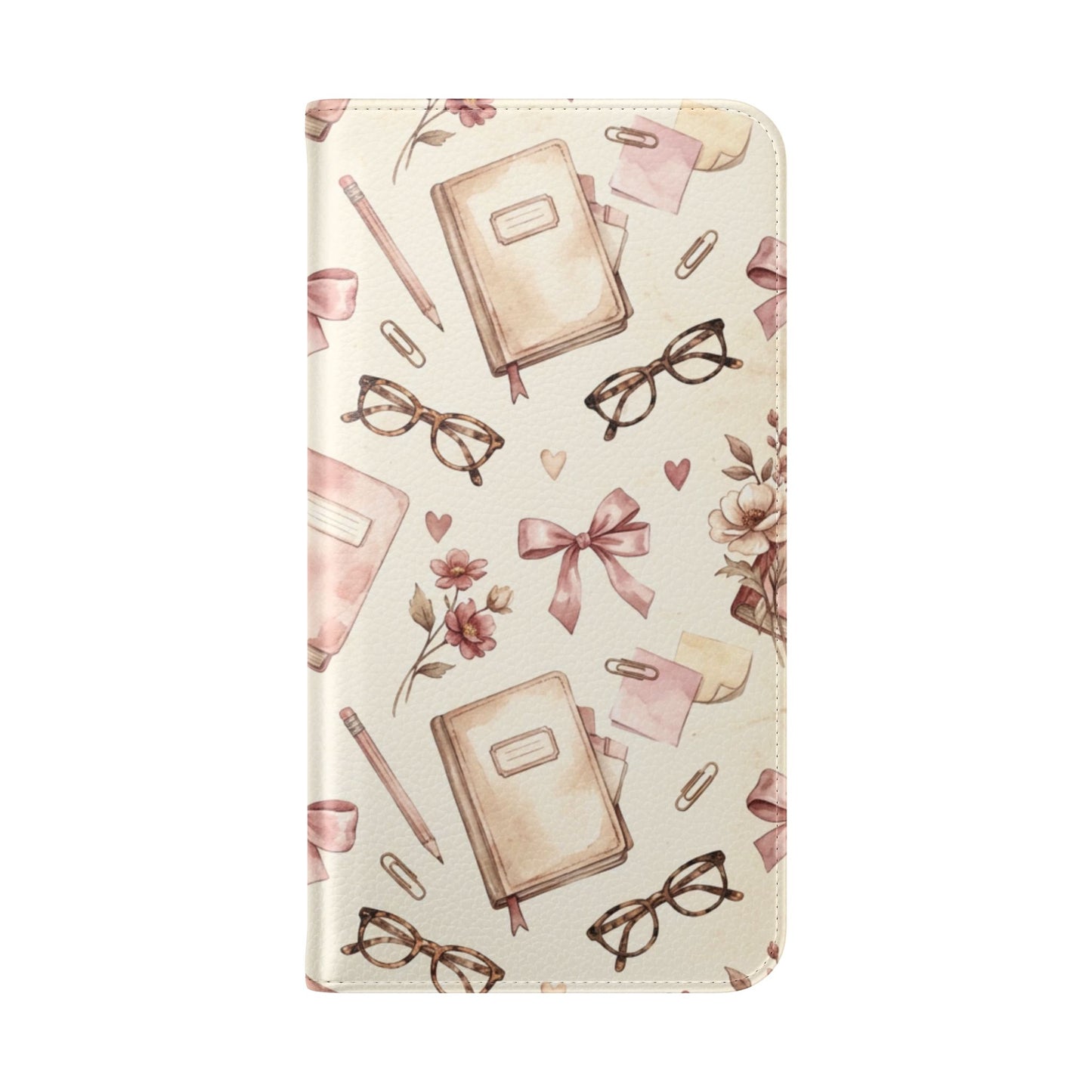 Vintage Tea & Books Flip Phone Case