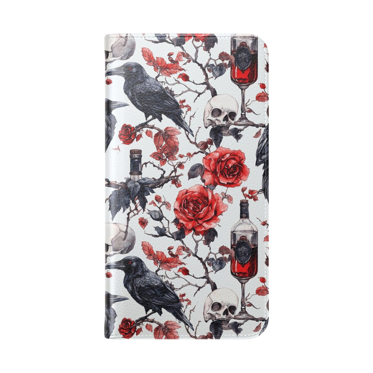 Gothic Raven & Rose Flip Phone Case