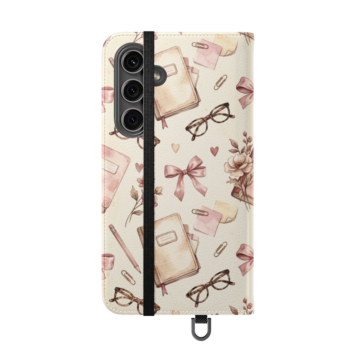 Vintage Tea & Books Flip Phone Case