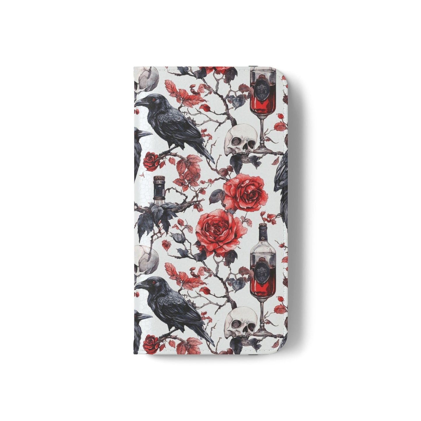 Gothic Raven & Rose Flip Phone Case