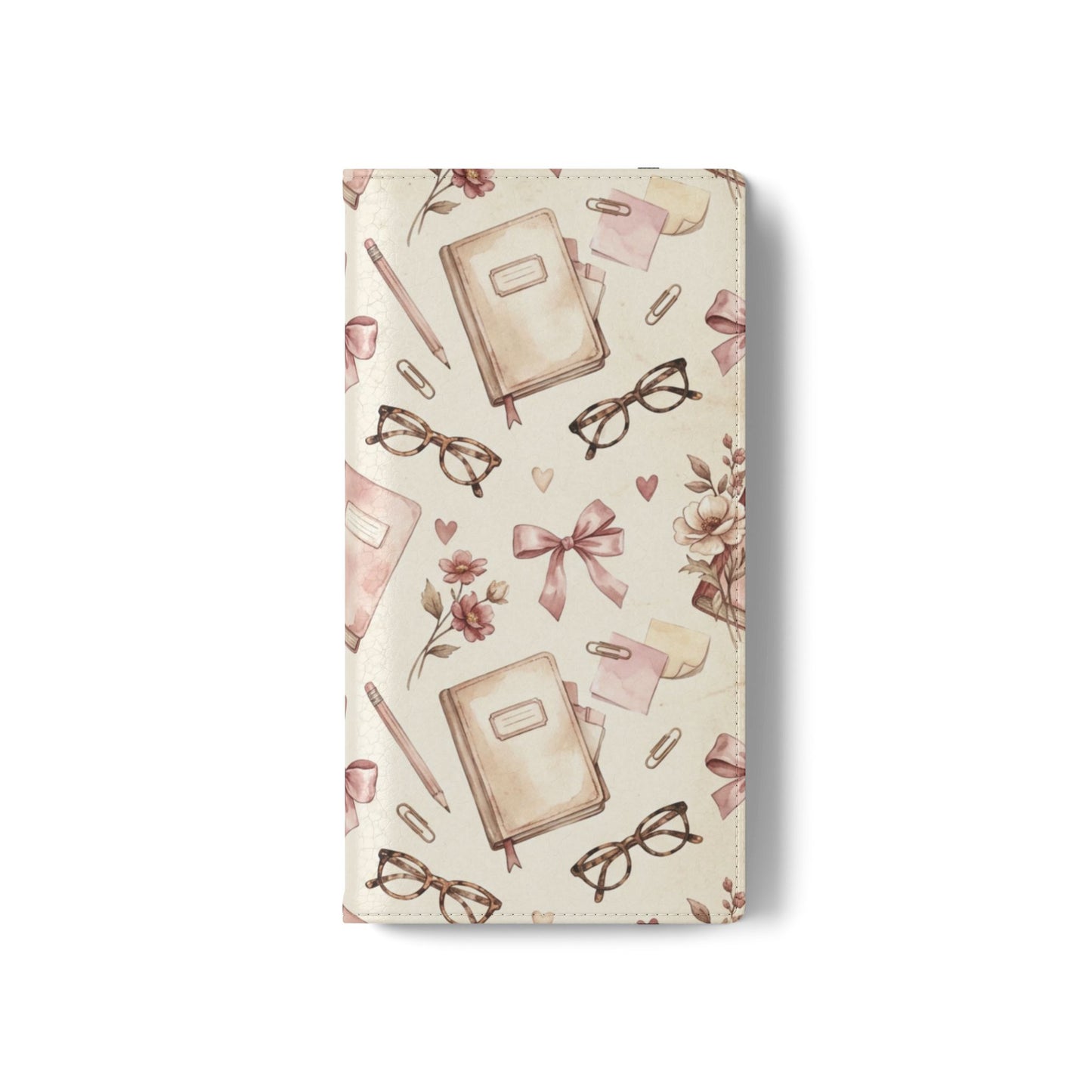 Vintage Tea & Books Flip Phone Case