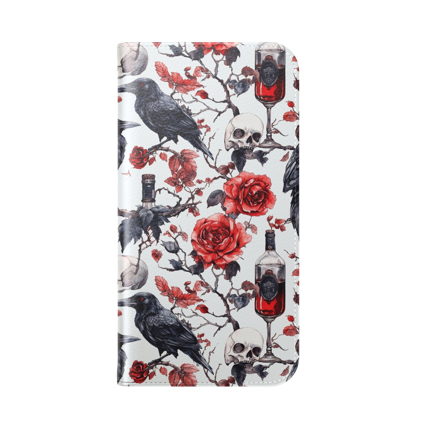 Gothic Raven & Rose Flip Phone Case