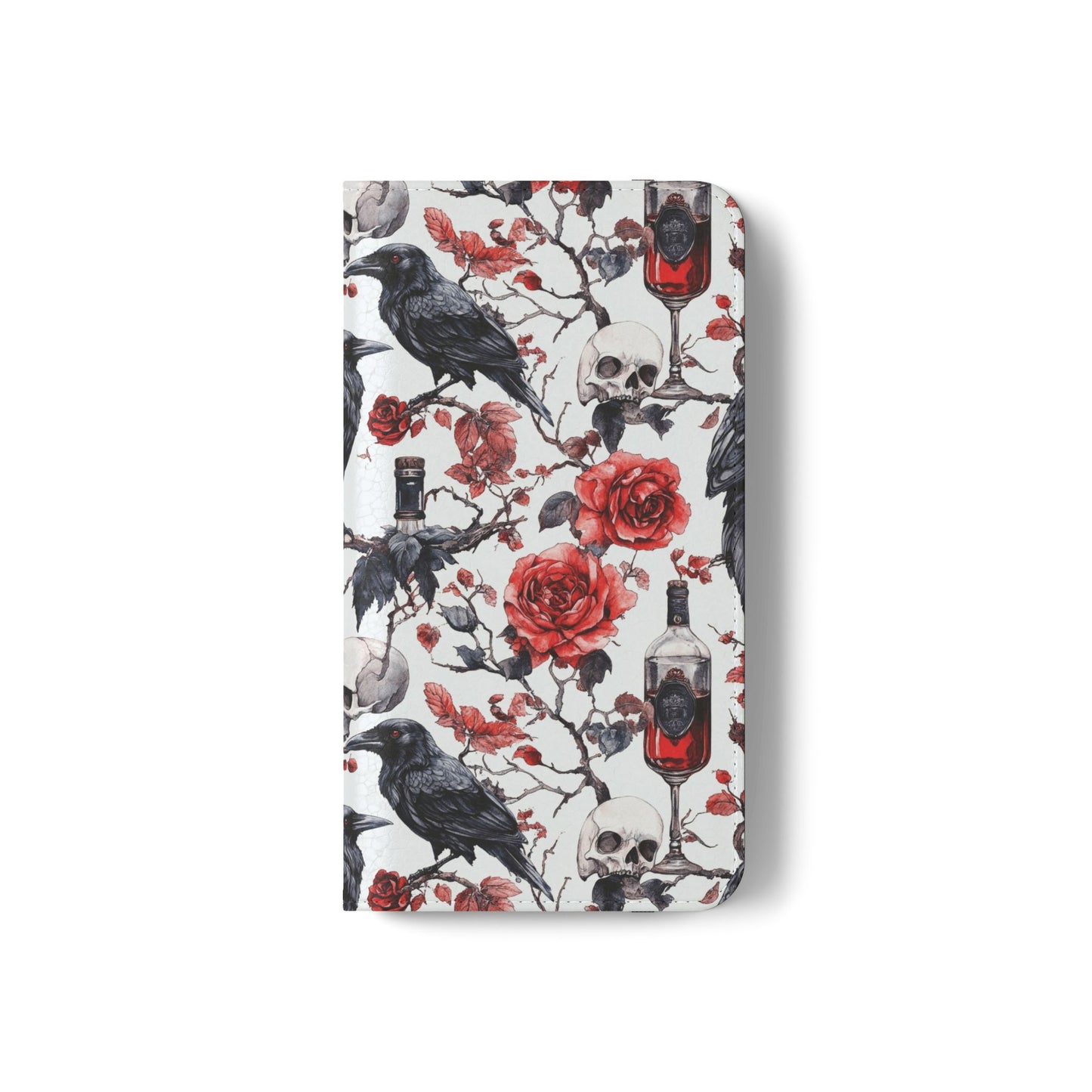 Gothic Raven & Rose Flip Phone Case