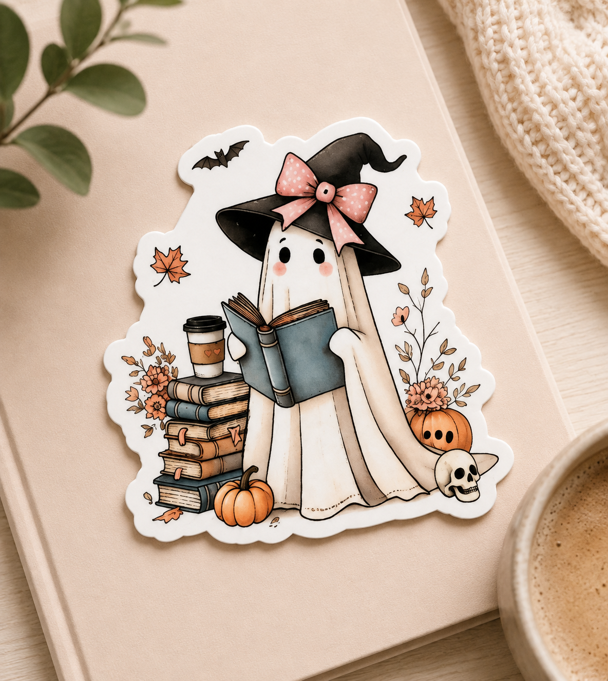Fall & Halloween Bookish Stickers | Cozy Autumn Reading Stickers