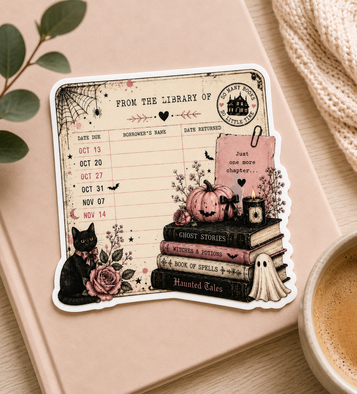Fall & Halloween Bookish Stickers | Cozy Autumn Reading Stickers